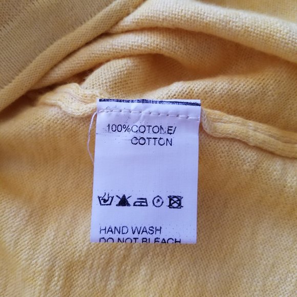 NWT Men's Gionfriddo 100% Cotton Italian Crew Neck Yellow Shirt Sweater Size M - Picture 14 of 15